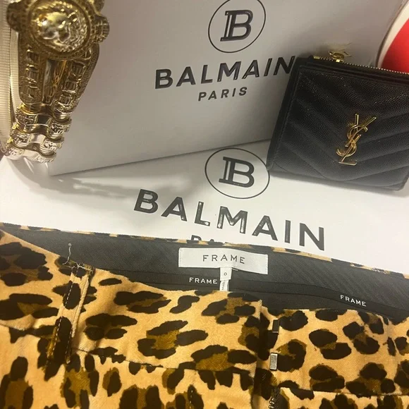 FRAME Classic Cheetah Trousers $695 NEW Size 0 leopard
